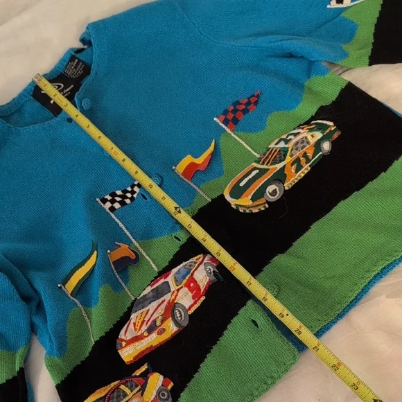 Vintage Michael Simon Blue Knit Cardigan - Picture 6 of 15